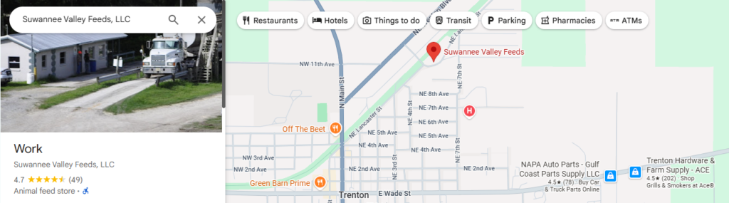 Get directions to Suwannee Valley Feeds in Google Maps